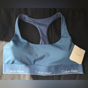 Calvin Klein Women's Sporty Blue Sports Bra